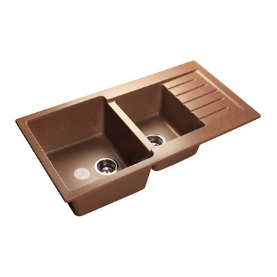 Мойка GRANFEST GF-P980KL 2 чаши+крыло 980х510мм (терракот-307)