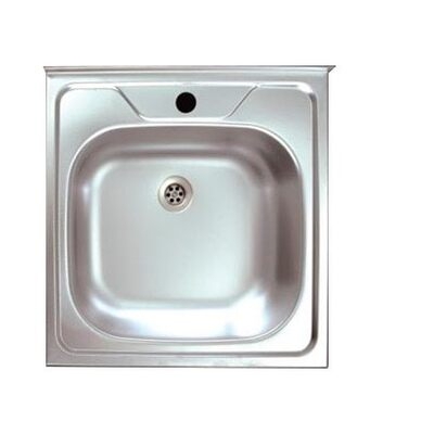 Мойка нерж накладная 50*50 т.0,4 (без сифона) TRIO
