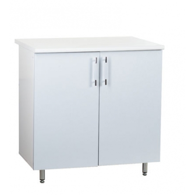 Рабочий стол 80 серебристый металлик фасад МДФ,столешница цвет (САХАРА)