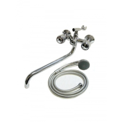 Смеситель Ванна DIABLO (рег.№377092) LUX-K88 1/2 м/к толстый нос, перекл. кран букса (400-R) Эрика АКЦИЯ!!!