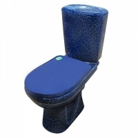 Унитаз-компакт "КОМФОРТ" Кракелюр-эфф.старения (синий,с армат, антивсплеск,сиденье,косой вып)г.Киров Унитаз-компакт "КОМФОРТ" Кракелюр-эфф.старения (синий,с армат, антивсплеск,сиденье,косой вып)г.Киров