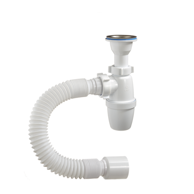 А-321921 Сифон бутылочный ОРИО малый 1 1/2" х 40 с литым выпуском и гибкой трубой 40 - 50