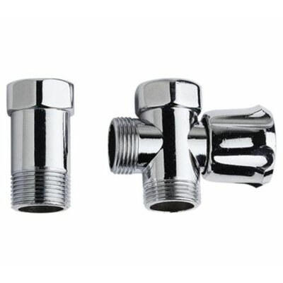 Кран 3-х проходной JIF 3/4х3/4х3/4 с удлинит.гайкой (258)