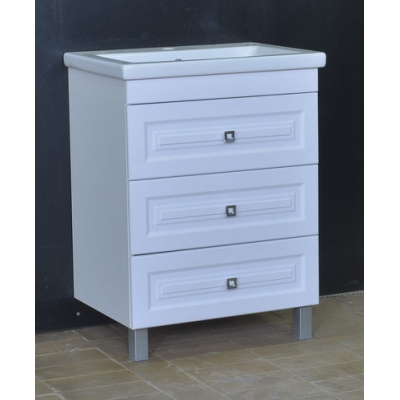 Подстолье "Клео-60" Белый софт 3 ящика под умыв "Como-60" 600*780*430мм