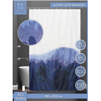 Штора для ванн BATH 180х180 Blue blotch ch21059 (180)