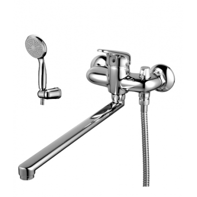 4117C Смеситель универс. плоск. излив 350мм, бок. керам. дивертор, с аксессуарами, хром LEMARK 4117C Смеситель универс. плоск. излив 350мм, бок. керам. дивертор, с аксессуарами, хром LEMARK