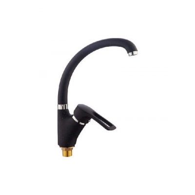 85925F Смеситель Кухня LOFFREY d-40 МАКСИ (черный) на гайке