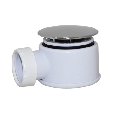 DX-501 Сифон для душ. поддона ОРИО 1 1/2х50, высота h=45мм,пластик/хром