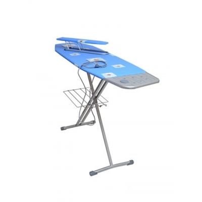 Гладильная доска "НИКА 8" р-р122,5х40см (ФАНЕРА, подст.под утюг, евророз, подрукав, полка бел Арт.Н8