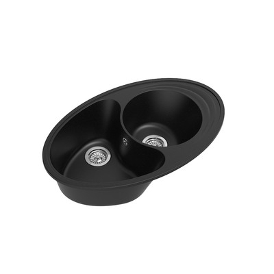 Мойка EWIGSTEIN Elegant W90KF 820*520 1.5 чаши +крыло (черный)