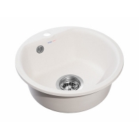Мойки GRANFEST SMART SM435 (мрамор) 1-чаша d=435мм БЕЛЫЙ (без сифона)