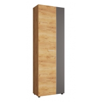 САФАРИ Шкаф с выдв. штангой ШК-001 Корпус - Дуб Крафт золотой Фасад МДФ - матовая Графит Софт ДС320 САФАРИ Шкаф с выдв. штангой ШК-001 Корпус - Дуб Крафт золотой Фасад МДФ - матовая Графит Софт ДС320