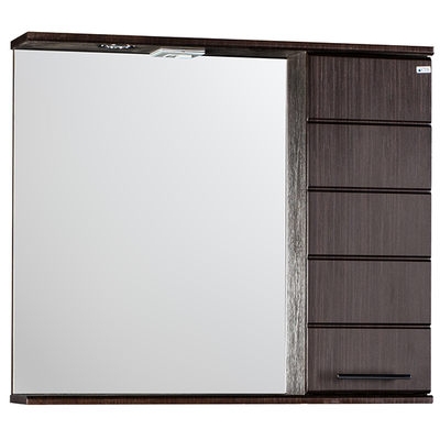 Зеркало-шкаф "Корро-80 С" с подсветкой (венге) 800х715х160