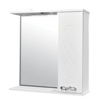 Зеркало-шкаф "Милана-60" белое правое 1 светильн. 600х660х160
