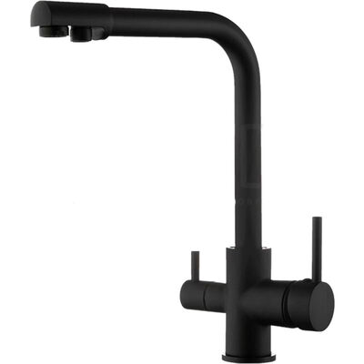43053-7 Смеситель Кухня FRUD шар d-35 с подключением фильтра пит воды,(черный) на гайке 43053-7 Смеситель Кухня FRUD шар d-35 с подключением фильтра пит воды,(черный) на гайке