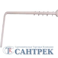 Карниз д/ванной розовый УГЛОВОЙ 90х90х90см d=22