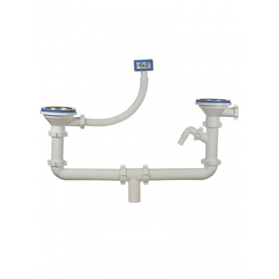 А-40092-1 Набор ОРИО для двойного сифона 3 1/2 х 40, с переливом и одним отводом