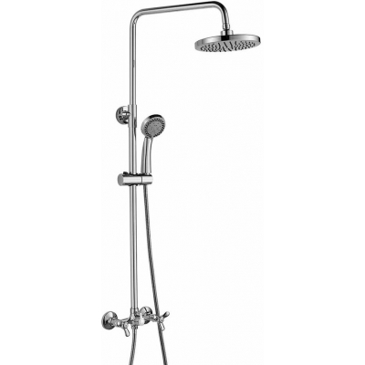 Cмеситель Душ 1/2 м/к, верхняя душевая лейка Троп. дождь, ручная лейка, хром ROSSINKA Q02-45