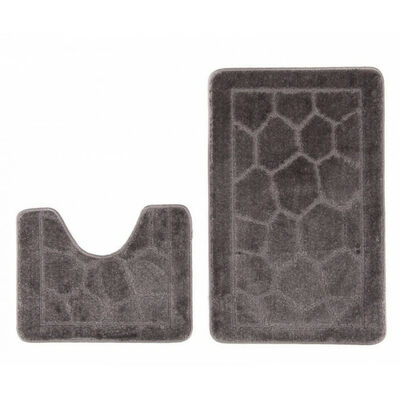 Коврик д/ванны 2 предм. ZALEL 60*100- серый Турция