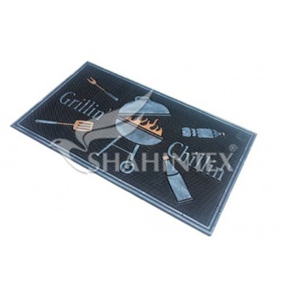 Коврик придверный резиновый с покрытием SHAHINTEX SH22 45х75 серебро