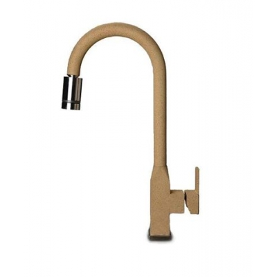 Смеситель Кухня GRANFEST d=40 Выдвижная лейка (3673) (307-Терракот)