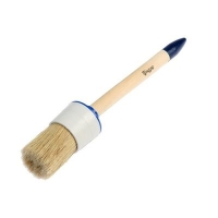 Кисть круглая ТУНДРА, натуральная щетина, деревянная рукоятка, № 12, 45 мм 881555