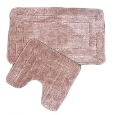 Коврик д/ванны 2 предм. ZALEL EXCLUSION 60х100 + 50х60 Pink розовый