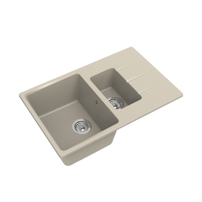 Мойка EWIGSTEIN Gerd 60 KF (темно-бежевый) 1,5 чаши+крыло 780*500 мм