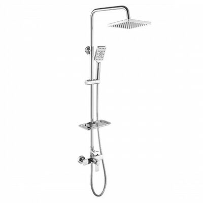 Смеситель для душа шар d35 термостатический, с душевой стойкой, ручной лейкой хром ROSSINKA RS50-45
