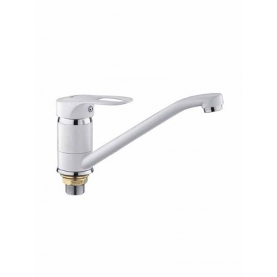 4928-12 Смеситель Кухня Frap шар d40 на гайке (белый)