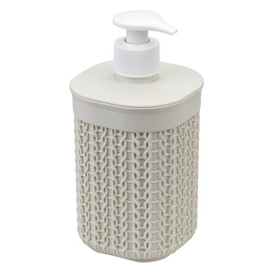 Диспенсер для мыла "Вязание" Белый Ротанг 8,5х8,5х19см ("М-пластика") (М 2239) Диспенсер для мыла "Вязание" Белый Ротанг 8,5х8,5х19см ("М-пластика") (М 2239)