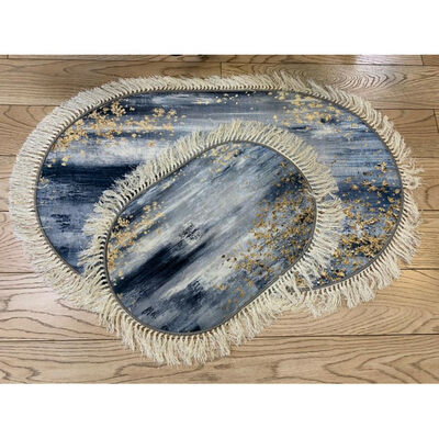 Коврик универс. 2 предм. DECORATIVE цифровая печать 60х100 с бахрамой ОВАЛЬНЫЕ, МИКС