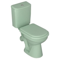 Унитаз-компакт "Рива" САЛАТОВЫЙ (сид.ПП,1-режимн. косой выпуск) КЕРАМИН