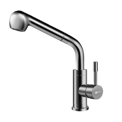 5076S Эксперт Смеситель для кухни с вытяжным изливом, сталь LEMARK 5076S Эксперт Смеситель для кухни с вытяжным изливом, сталь LEMARK