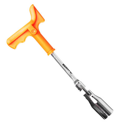 Ключ свечной, с карданным шарниром, 21 мм (желтый цинк/хром) ЕРМАК 766-053 Ключ свечной, с карданным шарниром, 21 мм (желтый цинк/хром) ЕРМАК 766-053