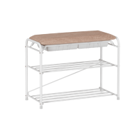 Подставка для обуви АЛЬФА 23 БЕЛЫЙ с сиденьем и ящиком (650х300х480) нагр. на полку 8 кг, на сиденье 120 кг ЗМИ (ПДОА23СЯ Б)