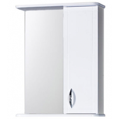 Зеркало-шкаф "Мальта-60" белое правое БЕЗ ПОДСВЕТКИ 600х722х190