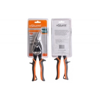 1074-02-03 Ножницы по металлу, левый рез, 2-Х РЫЧАЖНАЯ СИСТЕМА ДЛЯ ОБЛЕГЧЕНИЯ РЕЗА, Sturm!