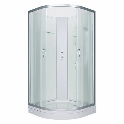 Душ. кабина ER3509PE-C3 RUS 90*90*195см,зад.ст. белое.стекло ст. мат 4 мм низ. под.проф.хром.,без крыши без г/м 3к.