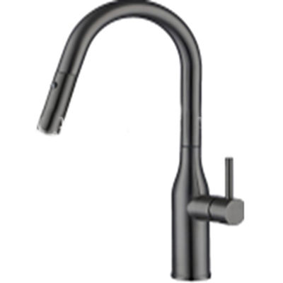 G4398-41 Cмеситель Кухня GAPPO d-35 c выдвижным изливом (серо-корич)