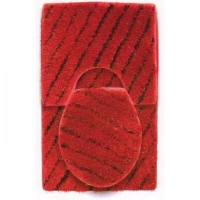 Коврик д/ванны 3 предм. ZALEL LUX CARPET SERIES 50х80 бордовый