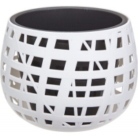 Кашпо ХАОС d-175мм 1,5л с вставкой Белый ("М-пластика") (М 3141)