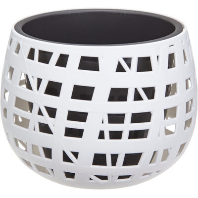 Кашпо ХАОС d-175мм 1,5л с вставкой Белый ("М-пластика") (М 3141)