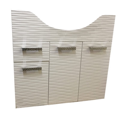 Подстолье "FIESTA-80" волна 3D 1ящ. 3 дв. под умыв. "Эрика-80" (белый мет.) 770*800*334