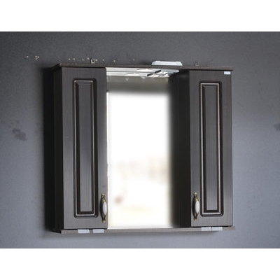 Зеркало "Лаура 80" С с подсветкой (венге) 800х760х165 Зеркало "Лаура 80" С с подсветкой (венге) 800х760х165