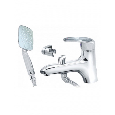 9770-923 Смеситель Ванна "ВАРИОН" шар. d 35 с держателем KARAT Серебро