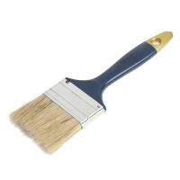 Кисть плоская ТУНДРА, натуральная щетина, пластиковая рукоятка, 2.5", 63 мм 881518