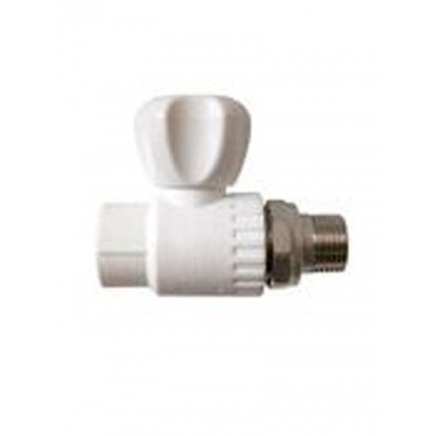 Кран п/радиатор с американкой 20-3/4 PP-R штуцер прямой KALDE