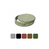 Люк канализационный круглый полимерный d=760мм, h=90мм (нагрузка 3т) черный Л