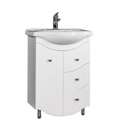 Подстолье "Элегия 01" (белый) 3 ящика 1 дверь под умыв. "Элегия" 550х800х346 Подстолье "Элегия 01" (белый) 3 ящика 1 дверь под умыв. "Элегия" 550х800х346